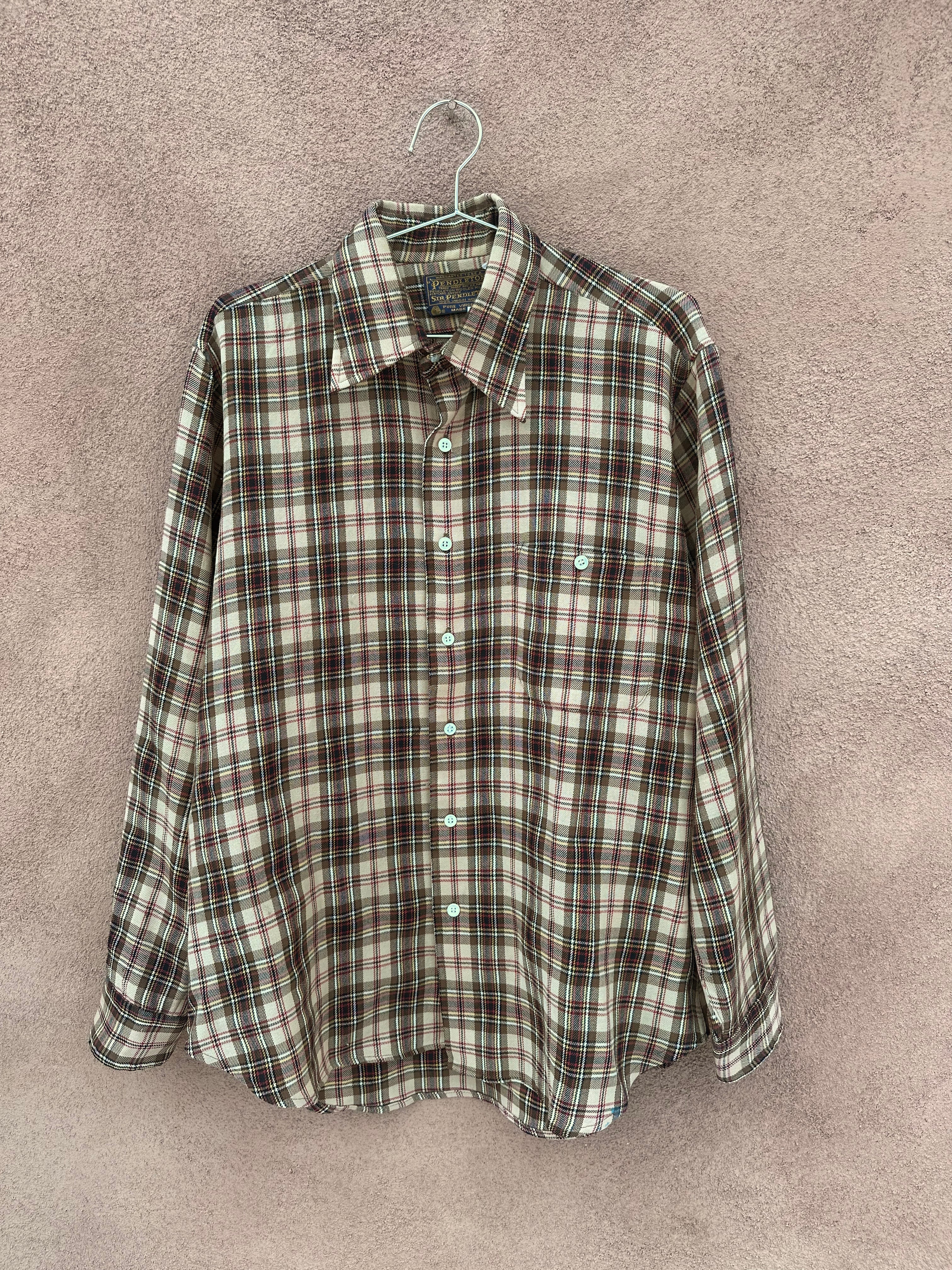 Vintage 1970's Pendleton Sir Pendleton Brown Wool Shirt – DESERT