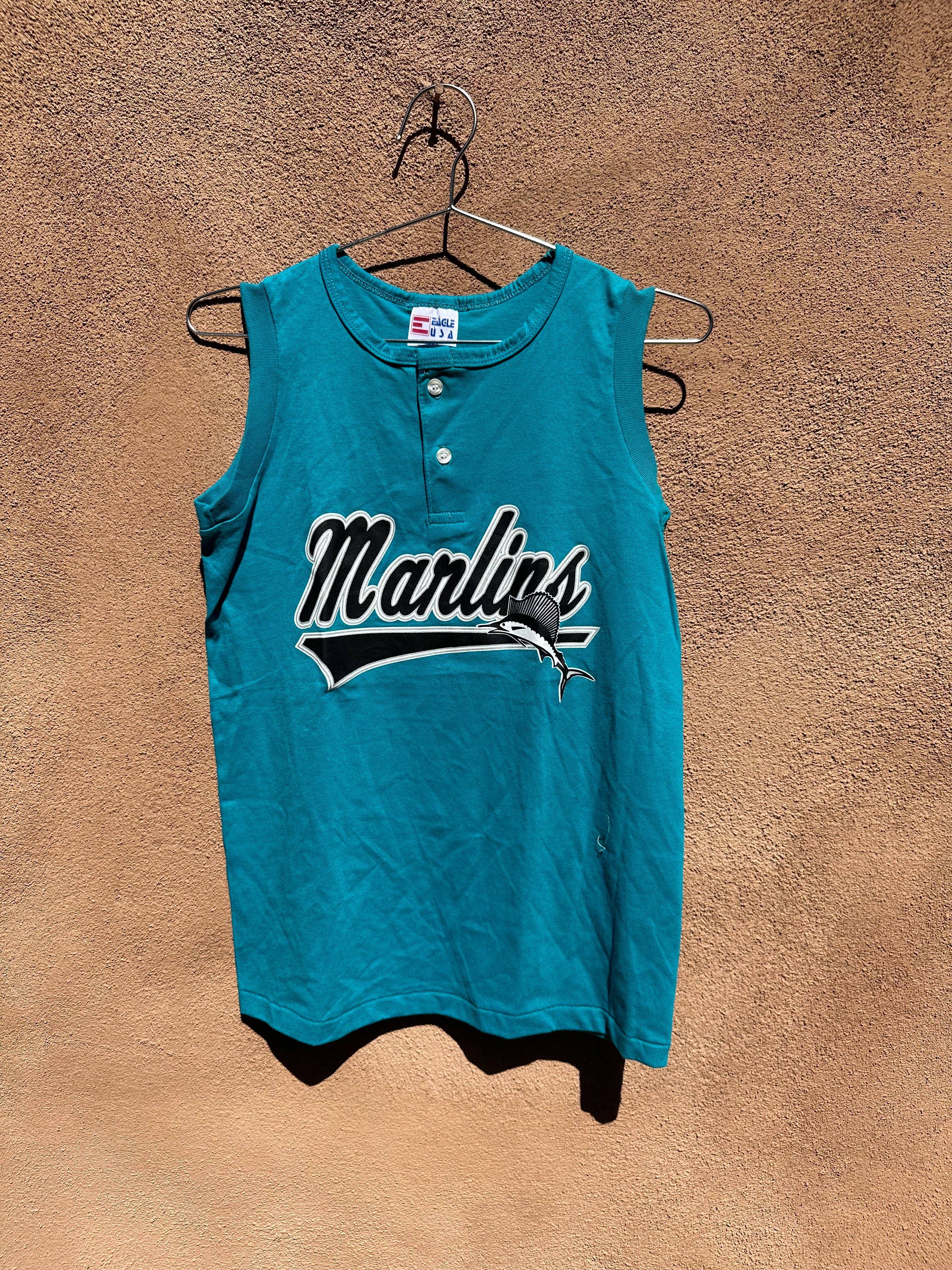 Vintage Florida Marlins Sleeveless Henley T-shirt – DESERT MOSS VINTAGE