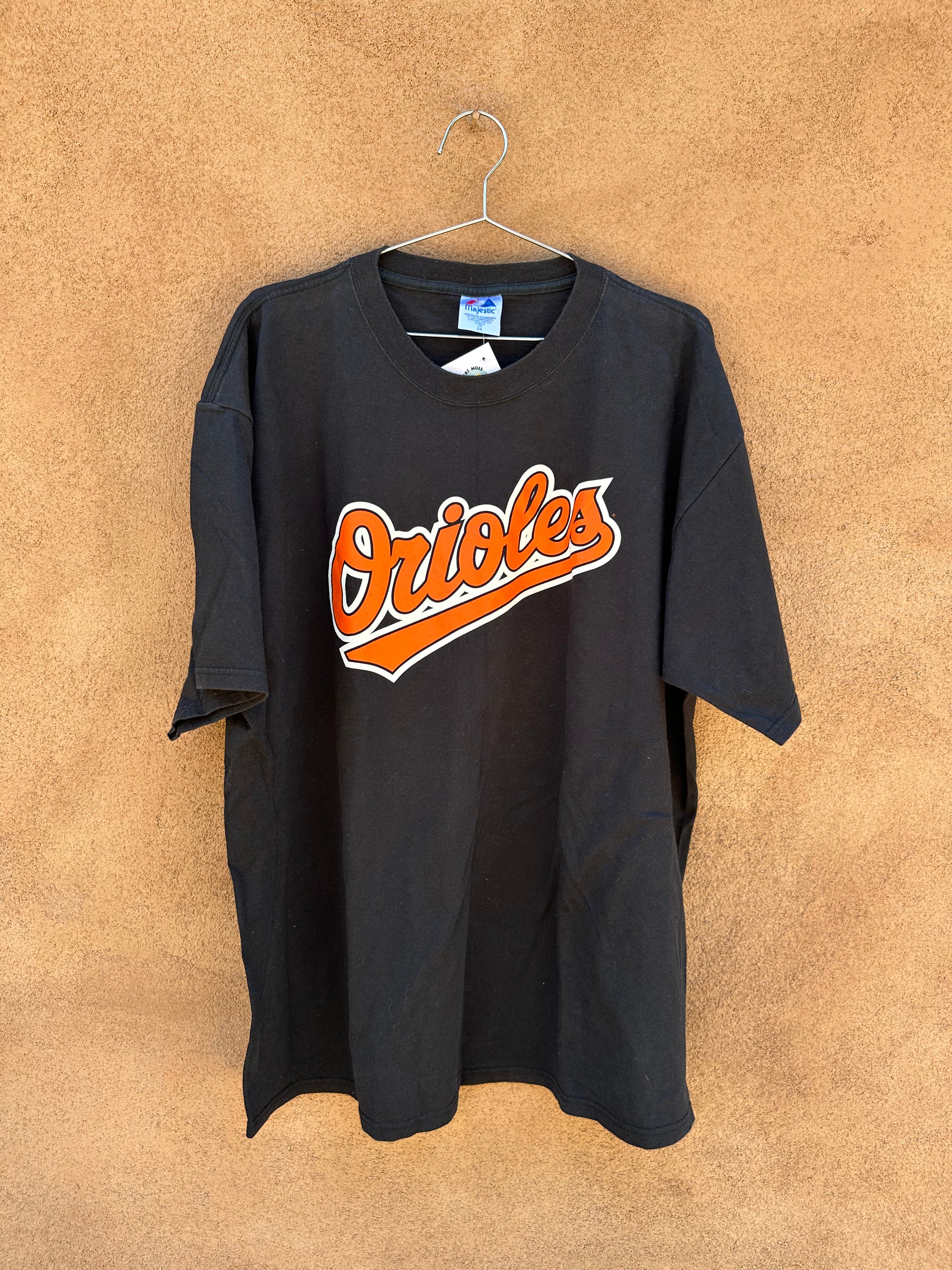 Majestic Baltimore Orioles Black Graphic T-Shirt Men's Size S Small