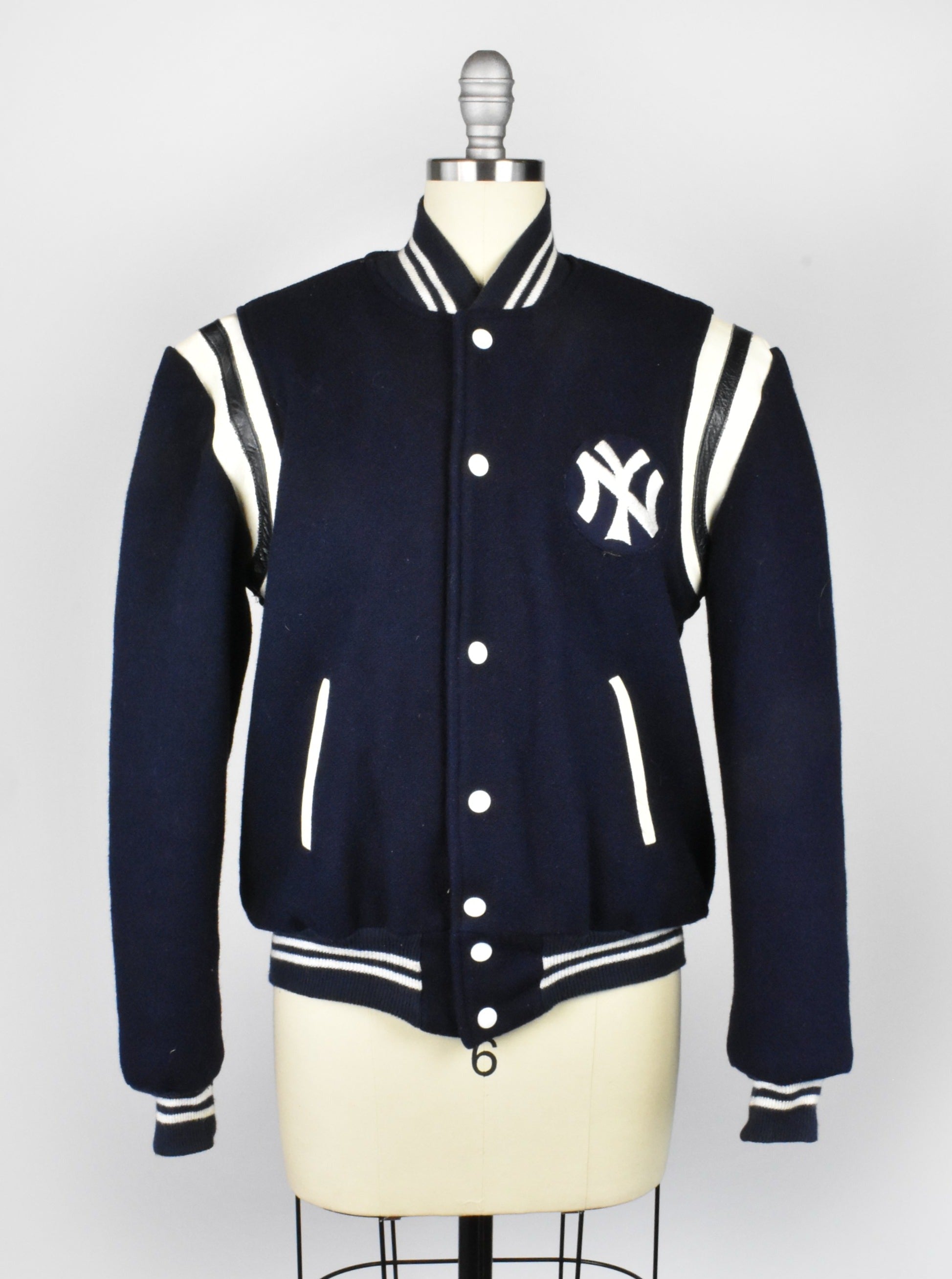 Yankees Athlete Letterman Jacket in Midnight Blue - Glue Store