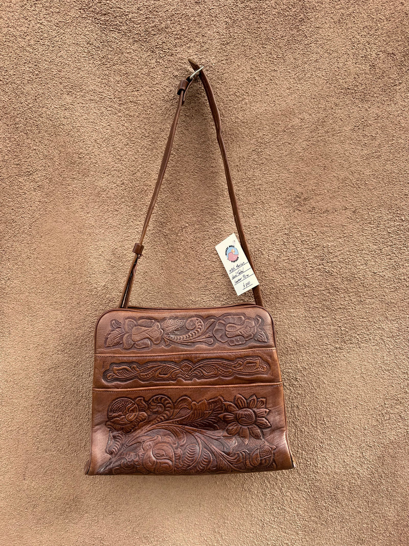 Mexican hand tooled top leather purses