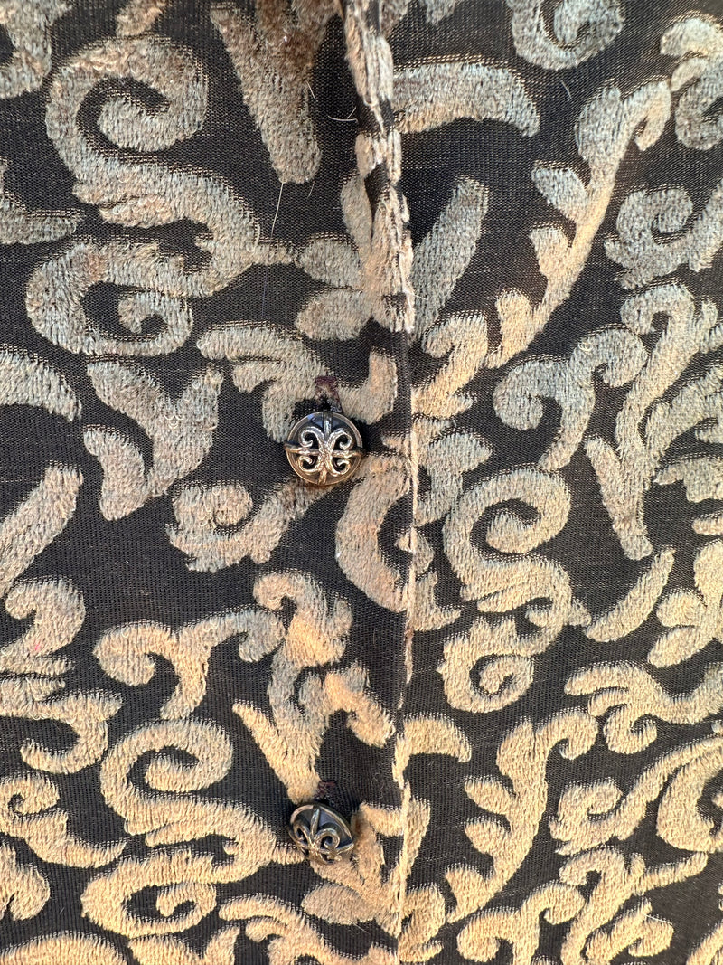 Gold & Black Diane Von Furstenberg Velveteen Blouse