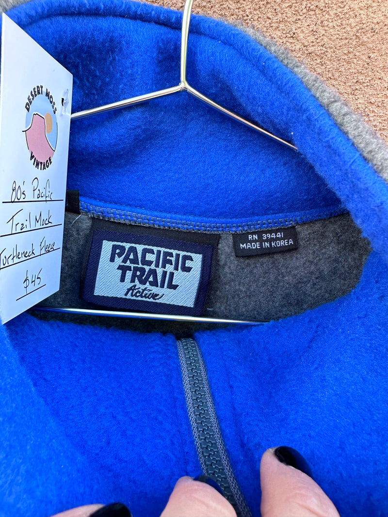 80's Pacific Trail Mock Turtleneck Fleece Sweatshirt