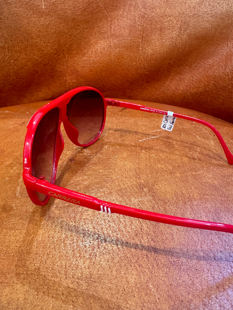 80's Carrea Red Frames - Sunglasses - Made in Italy - as is