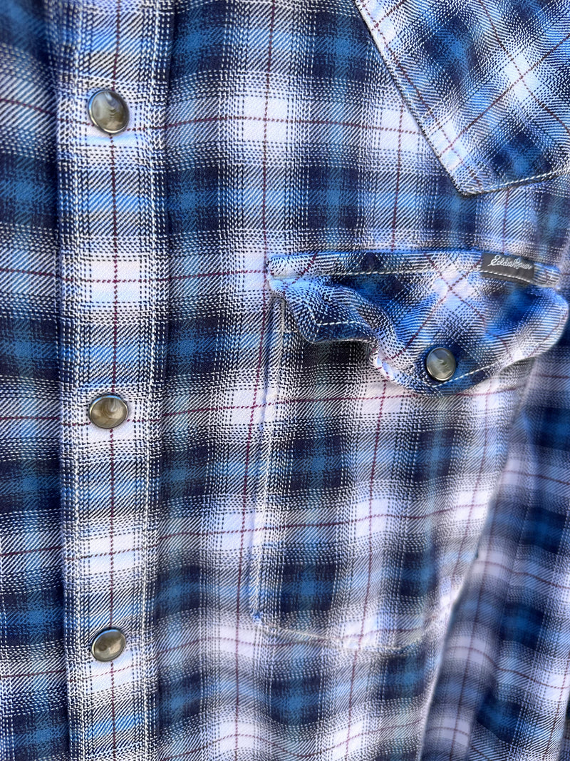 Eddie Bauer Plaid Buttonsnap Shirt