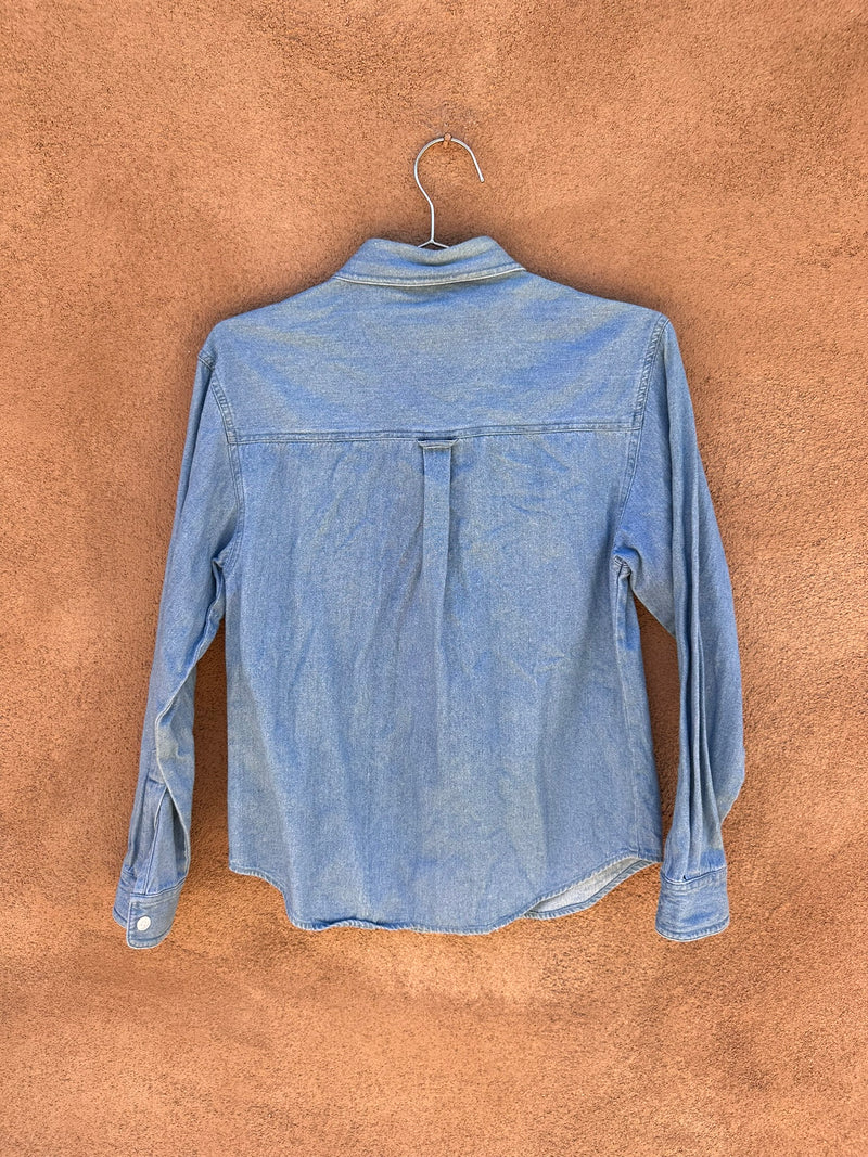 Lew Magram Southwest Style Denim Blouse