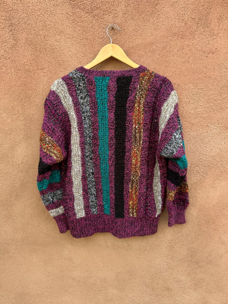 1980's Colorful Jaclyn Smith Pop Art Cardigan