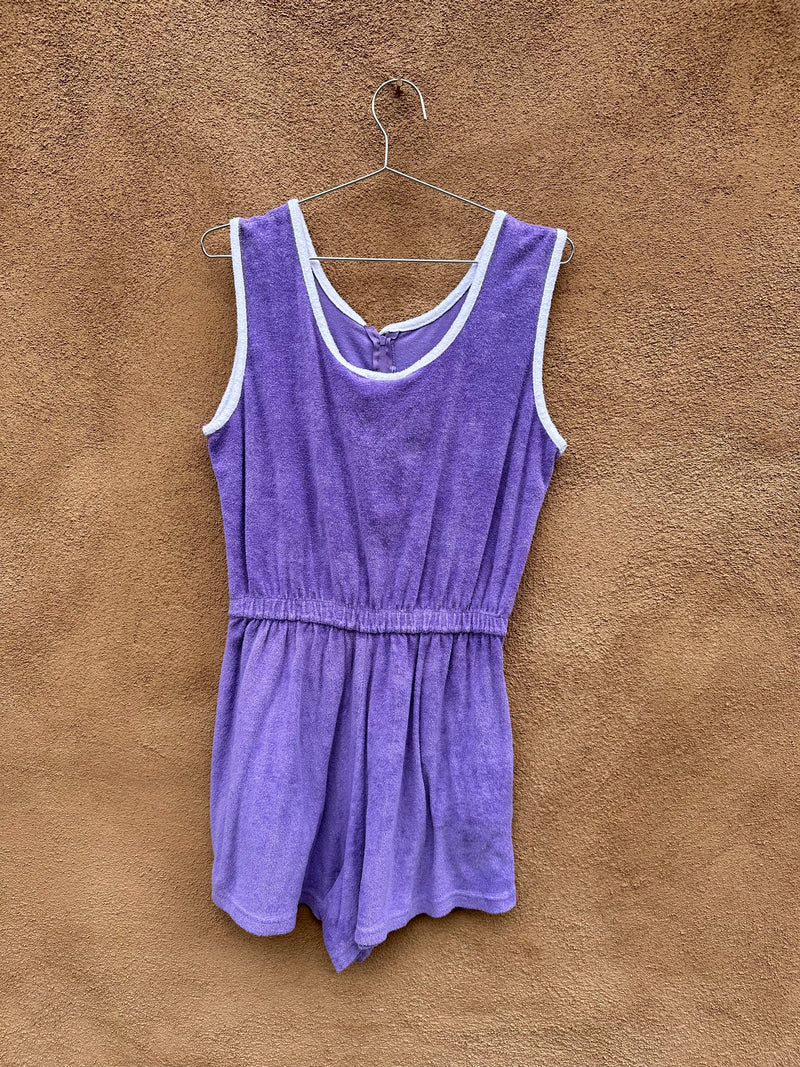 Purple Terrycloth Romper by Granada - Medium