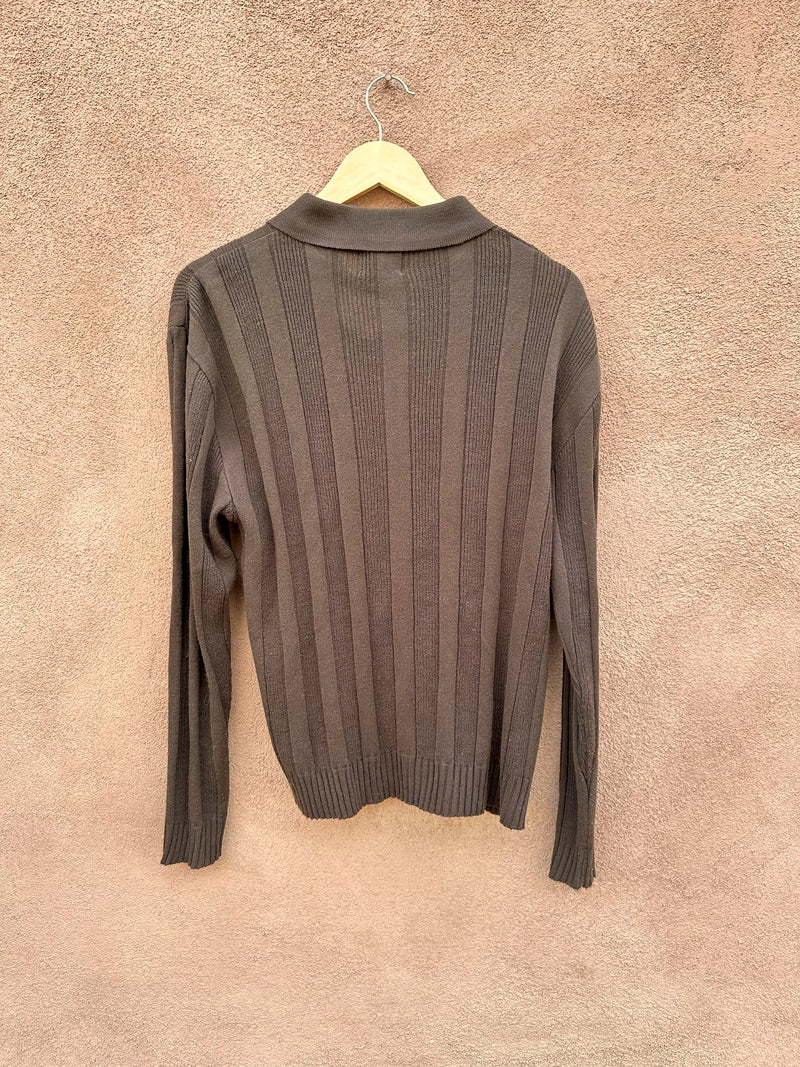 1960's Brown Montgomery Ward Sweater Shirt