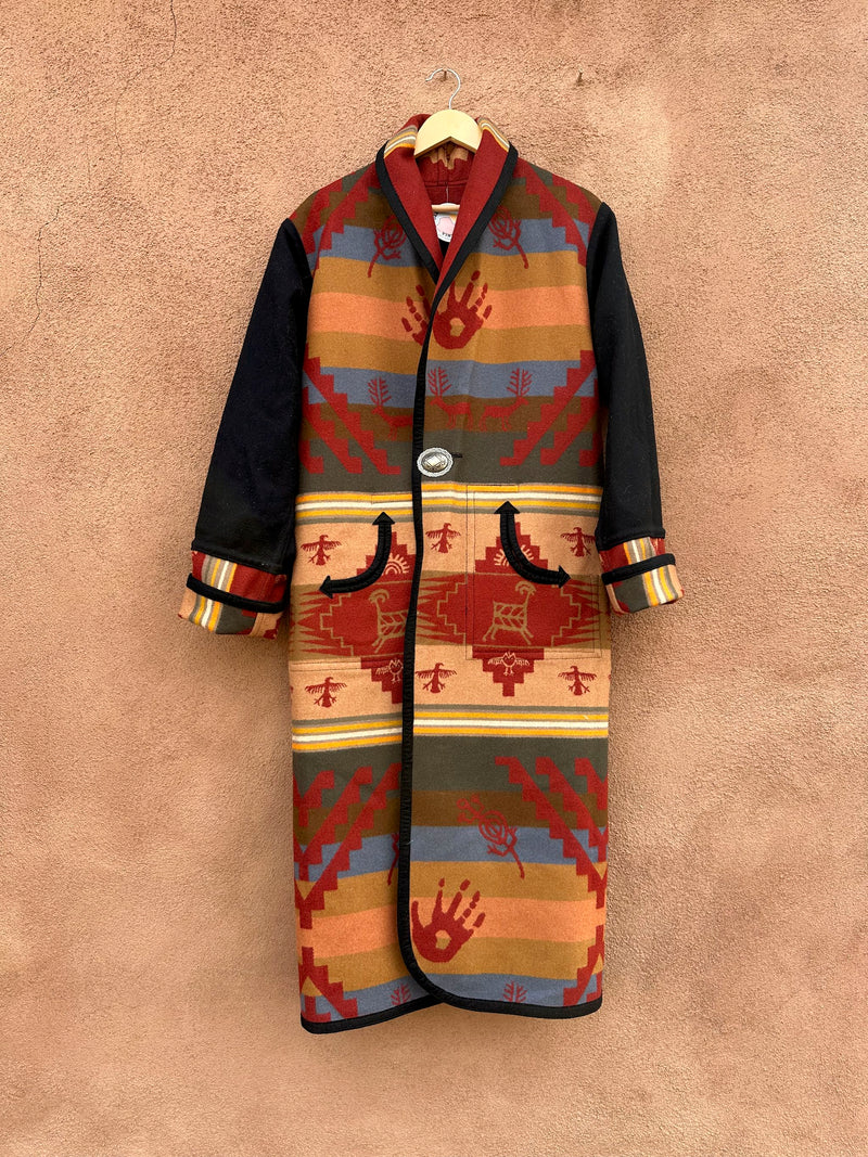 Reversible Pendleton Wool Southwest Theme Coat - as is