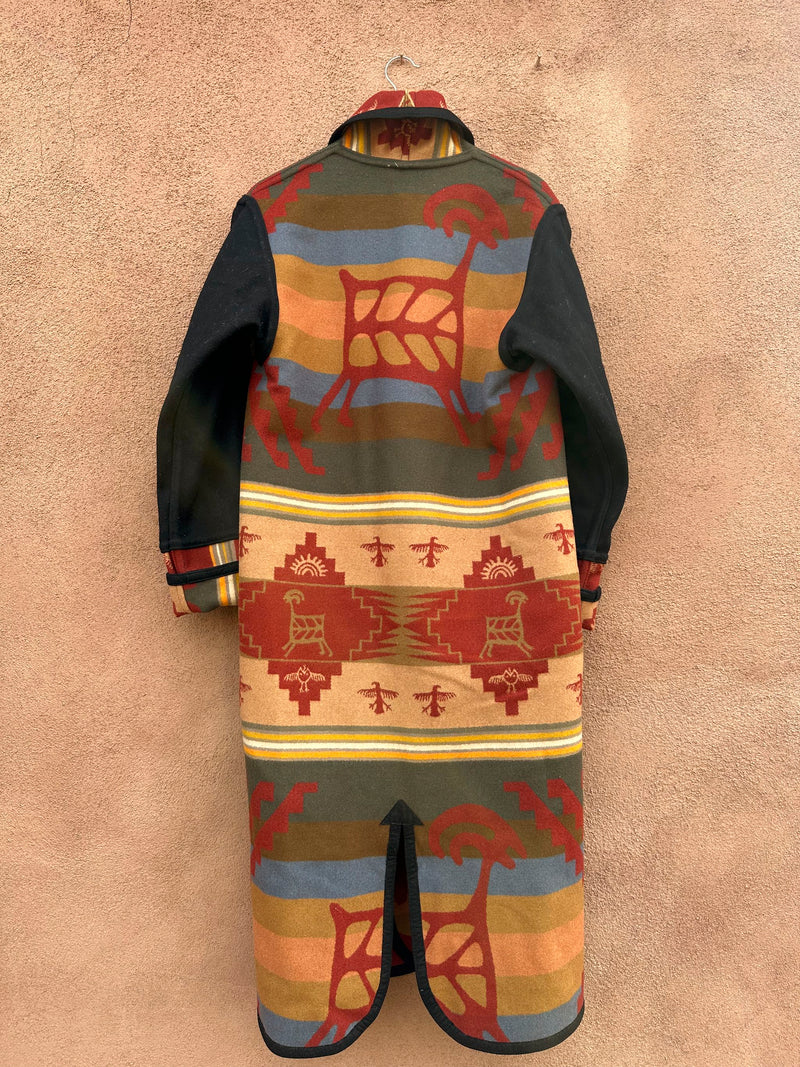 Reversible Pendleton Wool Southwest Theme Coat - as is