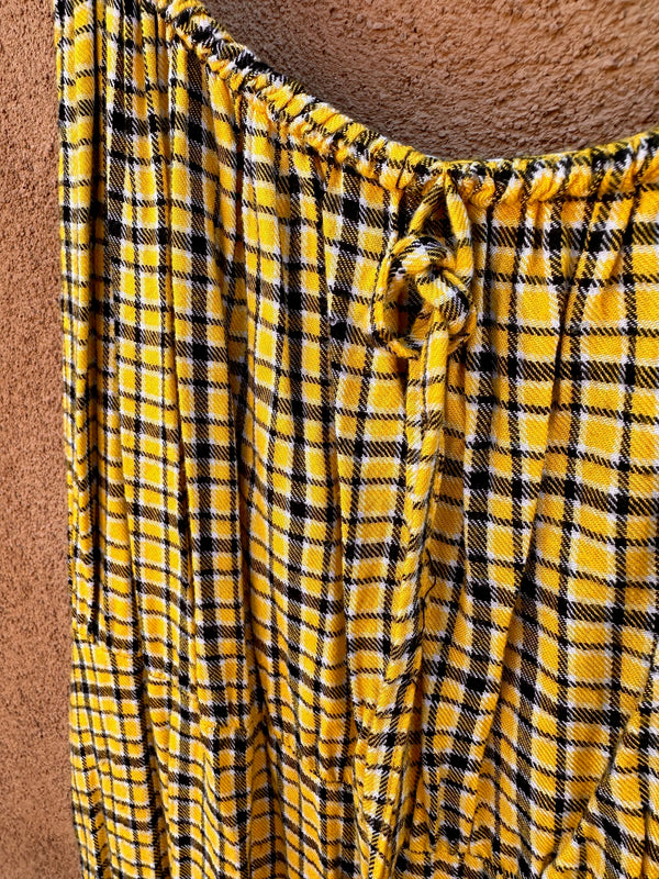 Black & Yellow Plaid Hollister Summer Dress