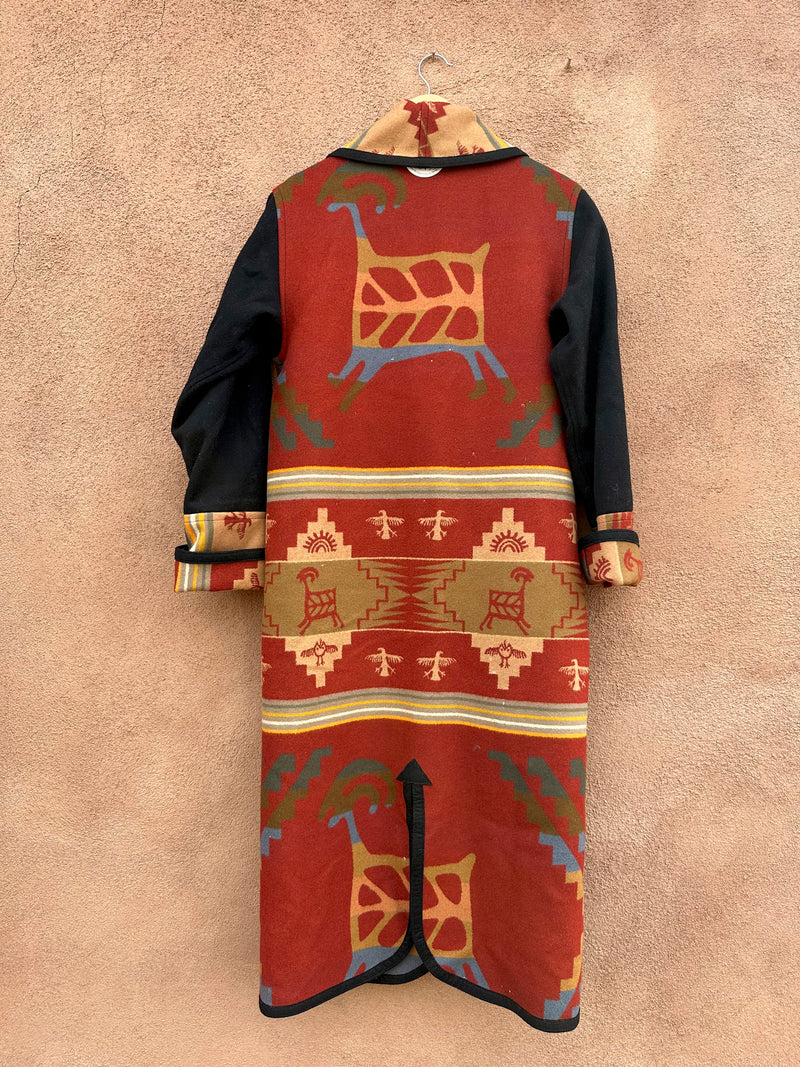 Reversible Pendleton Wool Southwest Theme Coat - as is