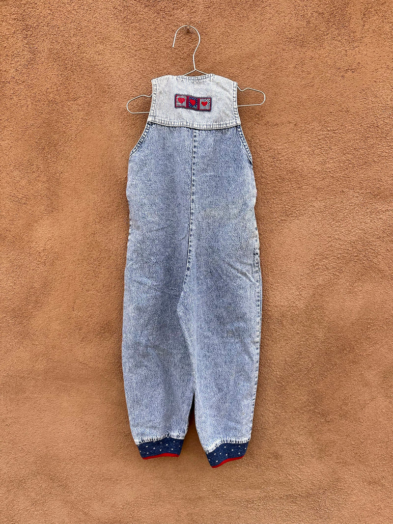 1980's Levi's Acid Wash Denim Kids Overalls - Size 6