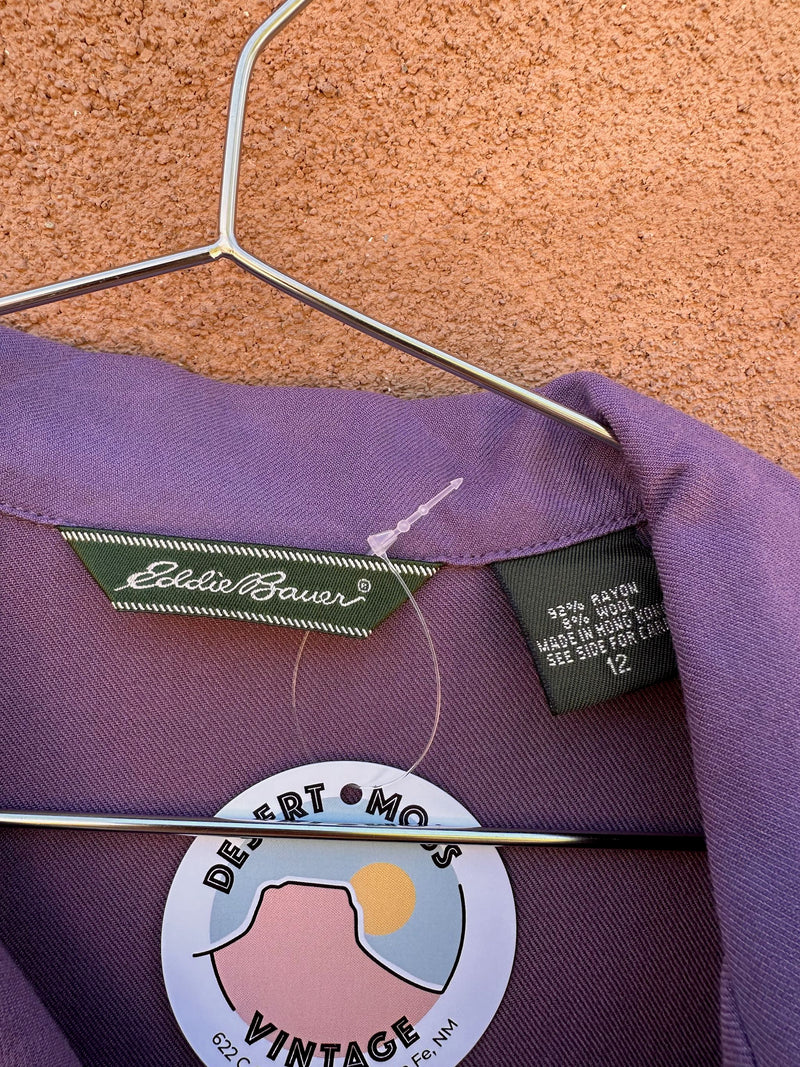 Lavender 90's Eddie Bauer Dress - Wool Blend