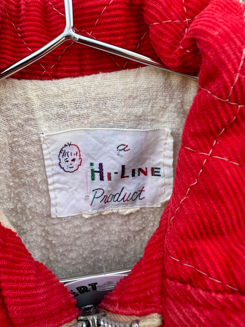 Red Corduroy 1950's Hi-Line Kid's Jacket