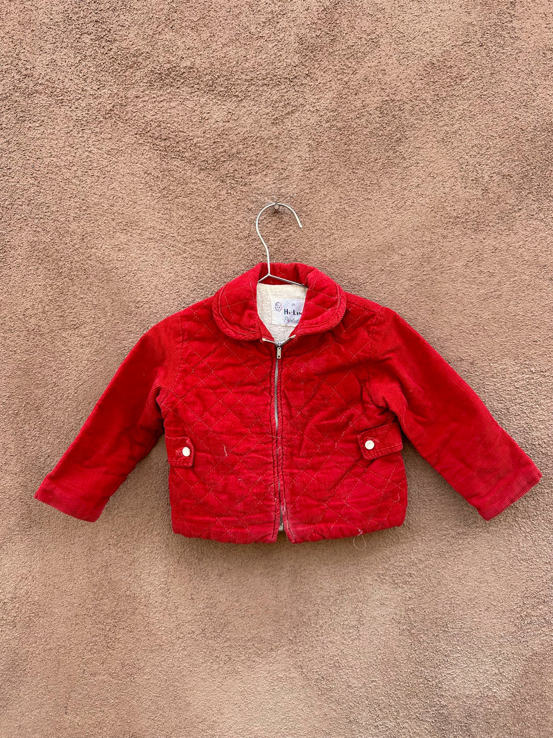 Red Corduroy 1950's Hi-Line Kid's Jacket