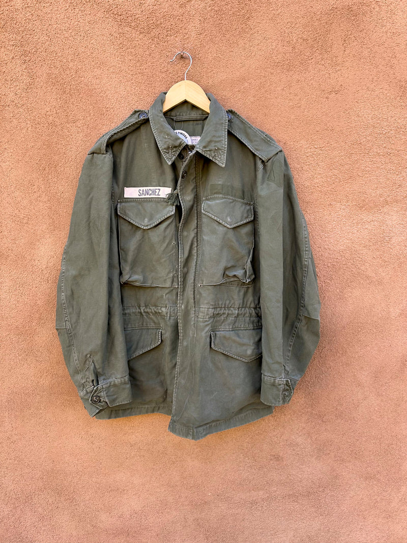 Vietnam Era Army Drab Green Field Jacket - "Sanchez" - as is