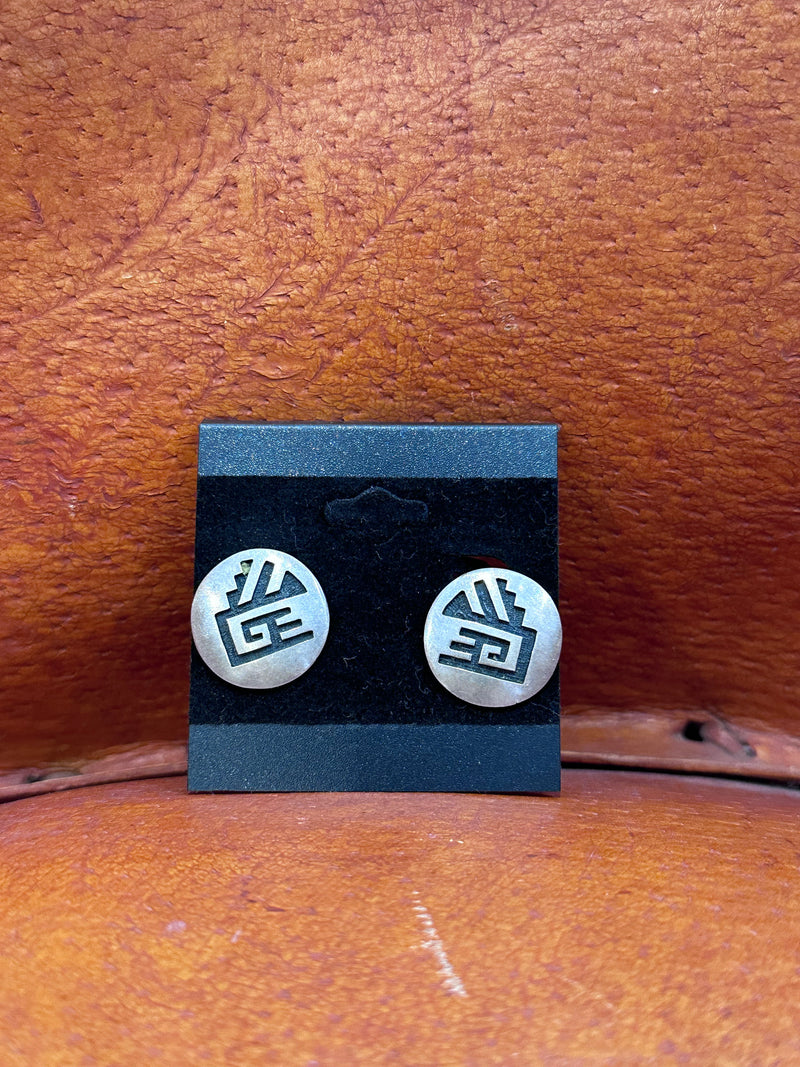 Sterling Navajo Clip On Earrings