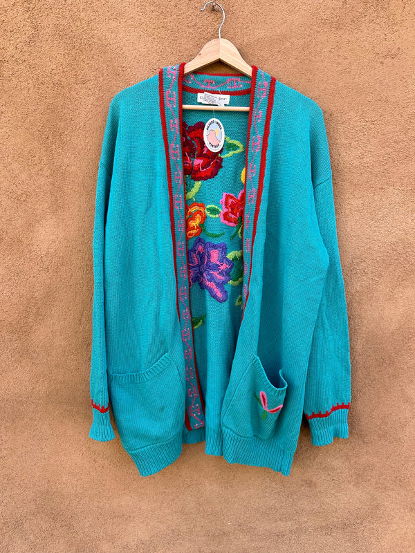 Embroidered Floral Cardigan by Outlander