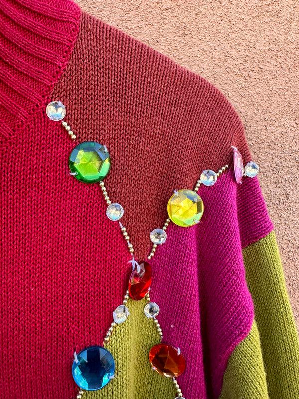 Cedars Colorful Rhinestone Sweater