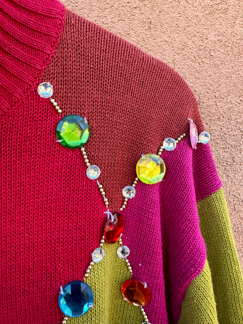 Cedars Colorful Rhinestone Sweater