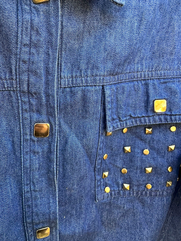 Denim EVR Blouse with Studs