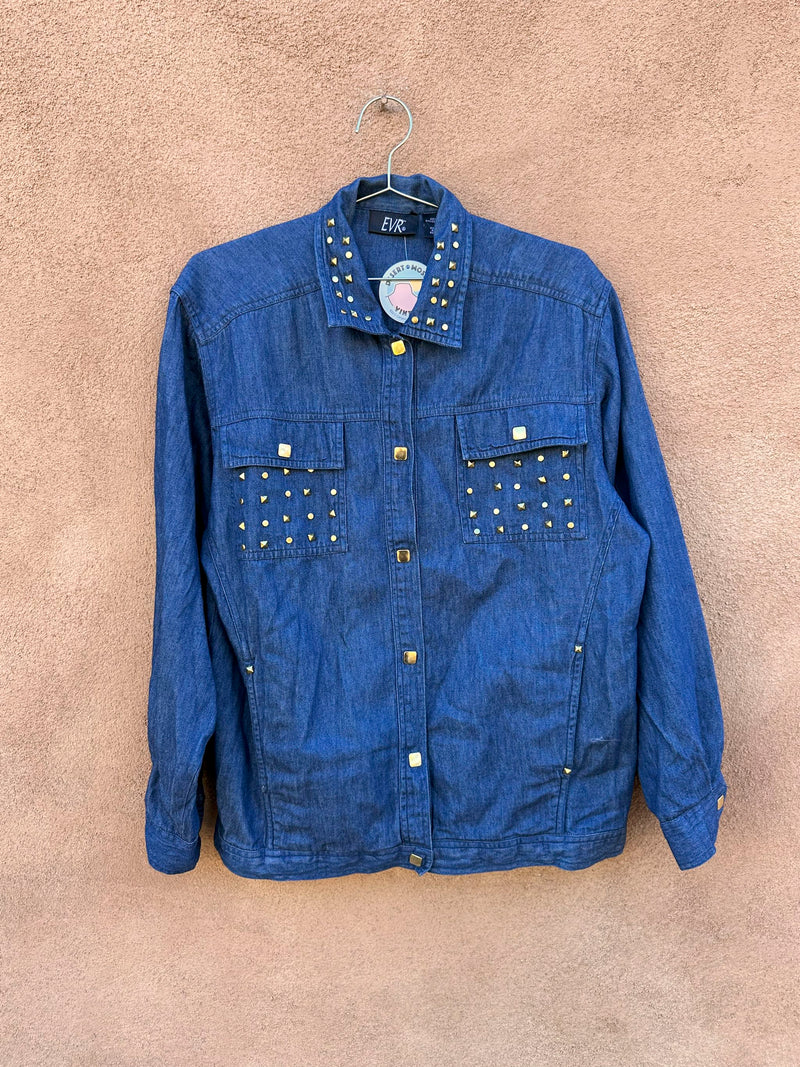 Denim EVR Blouse with Studs