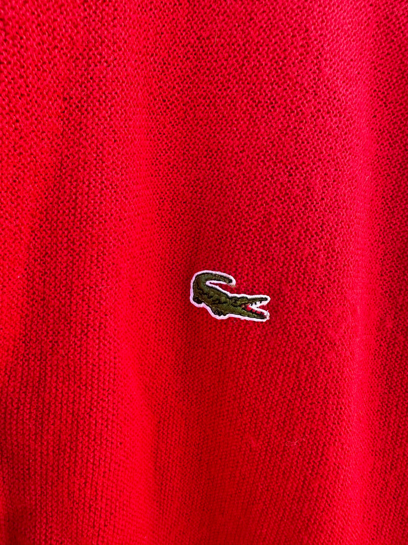 Red IZOD Lacoste Acrylic Cardigan - Large