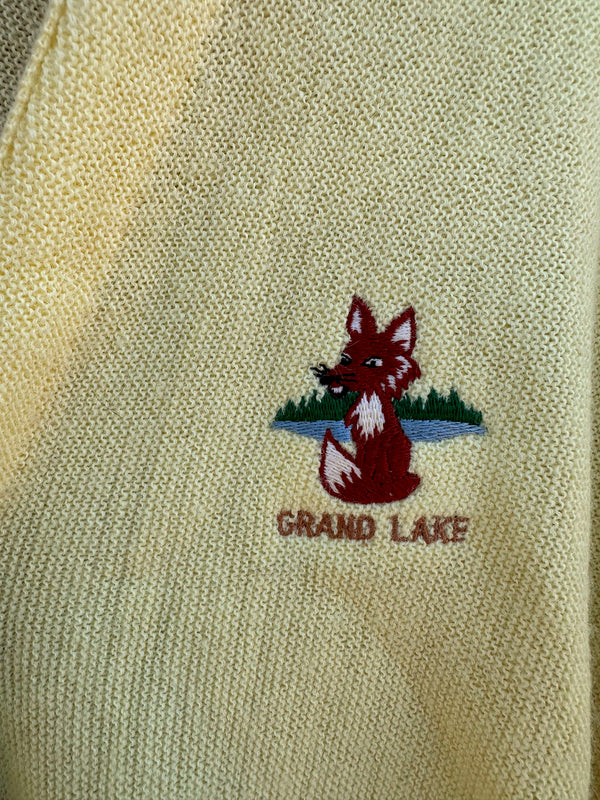 1960's Yellow Fox Grand Lake Cardigan - Pickering Active Sportswear