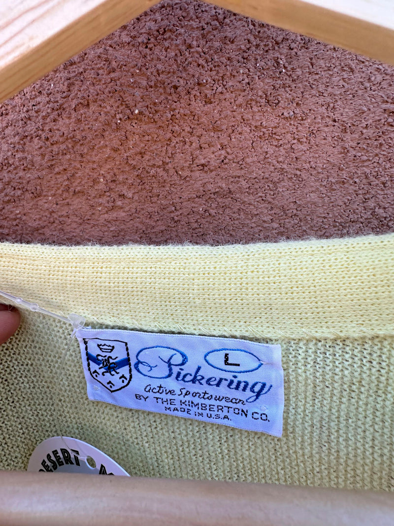 1960's Yellow Fox Grand Lake Cardigan - Pickering Active Sportswear