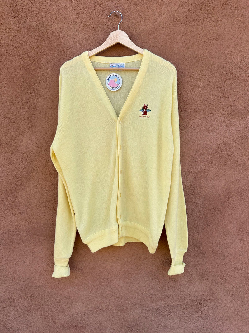 1960's Yellow Fox Grand Lake Cardigan - Pickering Active Sportswear