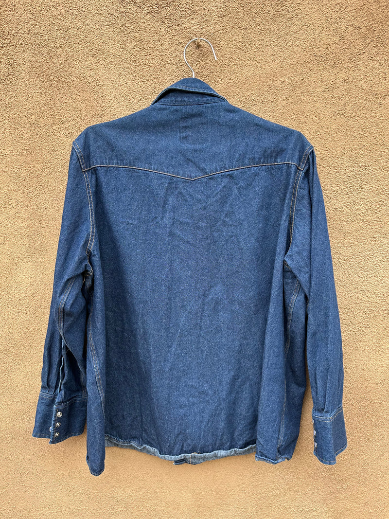 Cowboy Work Wear Denim Pearl Snap Shirt