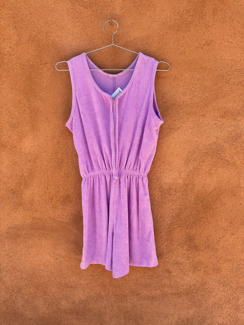 Violet Terrycloth Romper