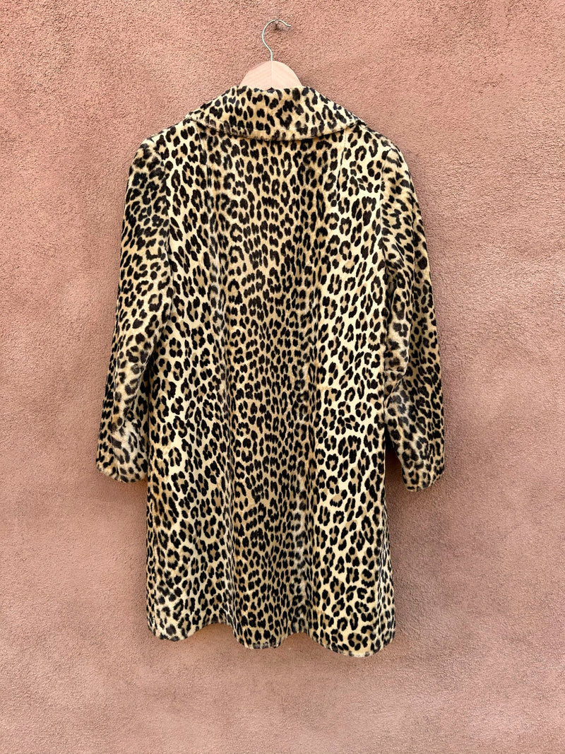 1960's/70's Cheetah Print Coat - Faux Fur, Acetate Lining