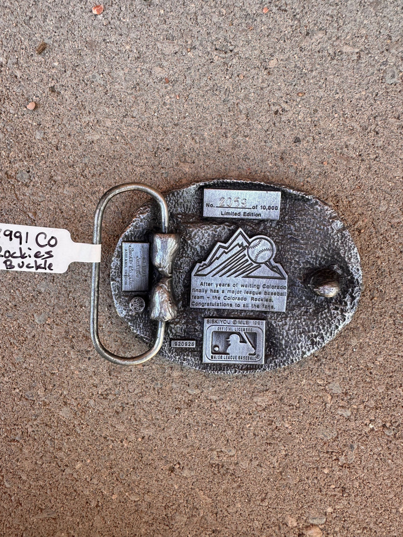 1991 Colorado Rockies Belt Buckle