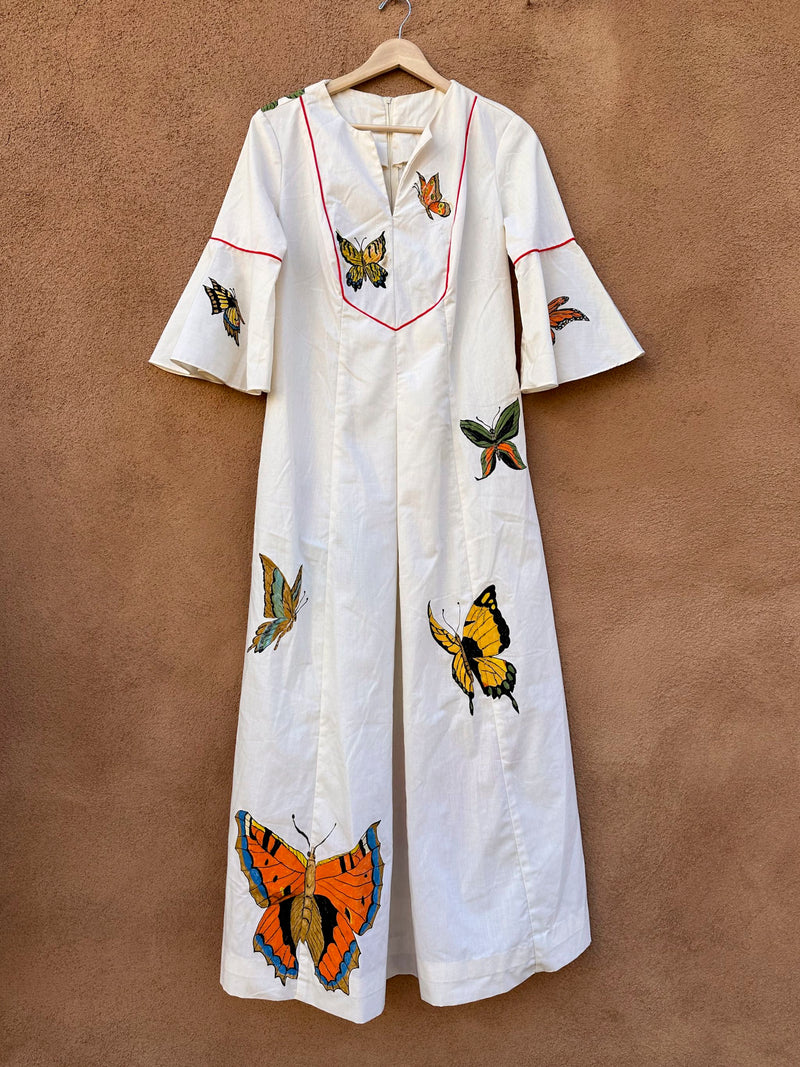 1970's Hand Painted Maxi Dress by Ben Lee of California (on hold)