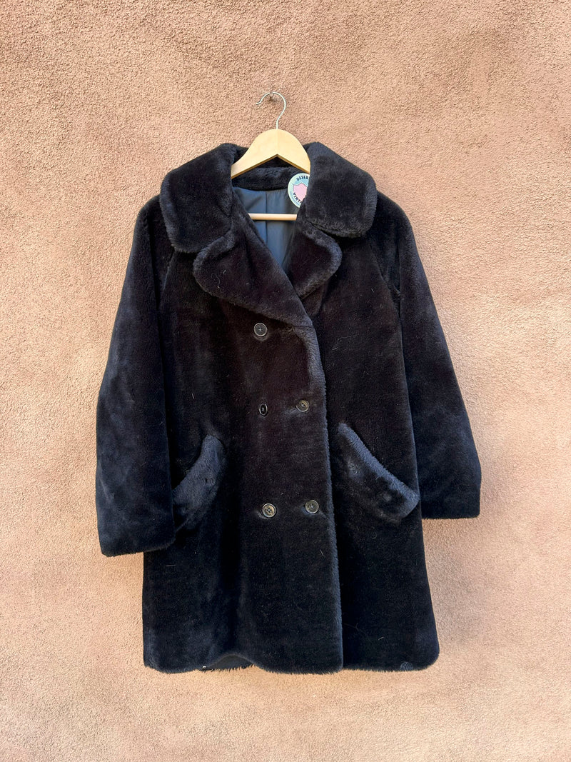 Teddy Bear Fur Coat - Black