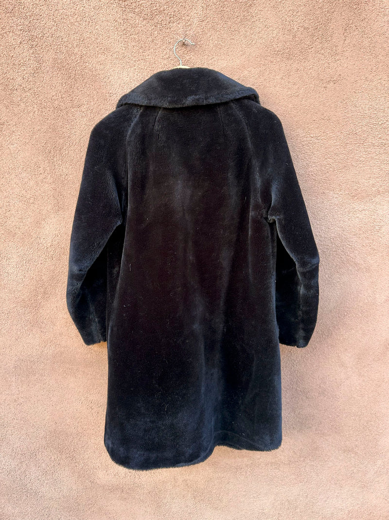 Teddy Bear Fur Coat - Black