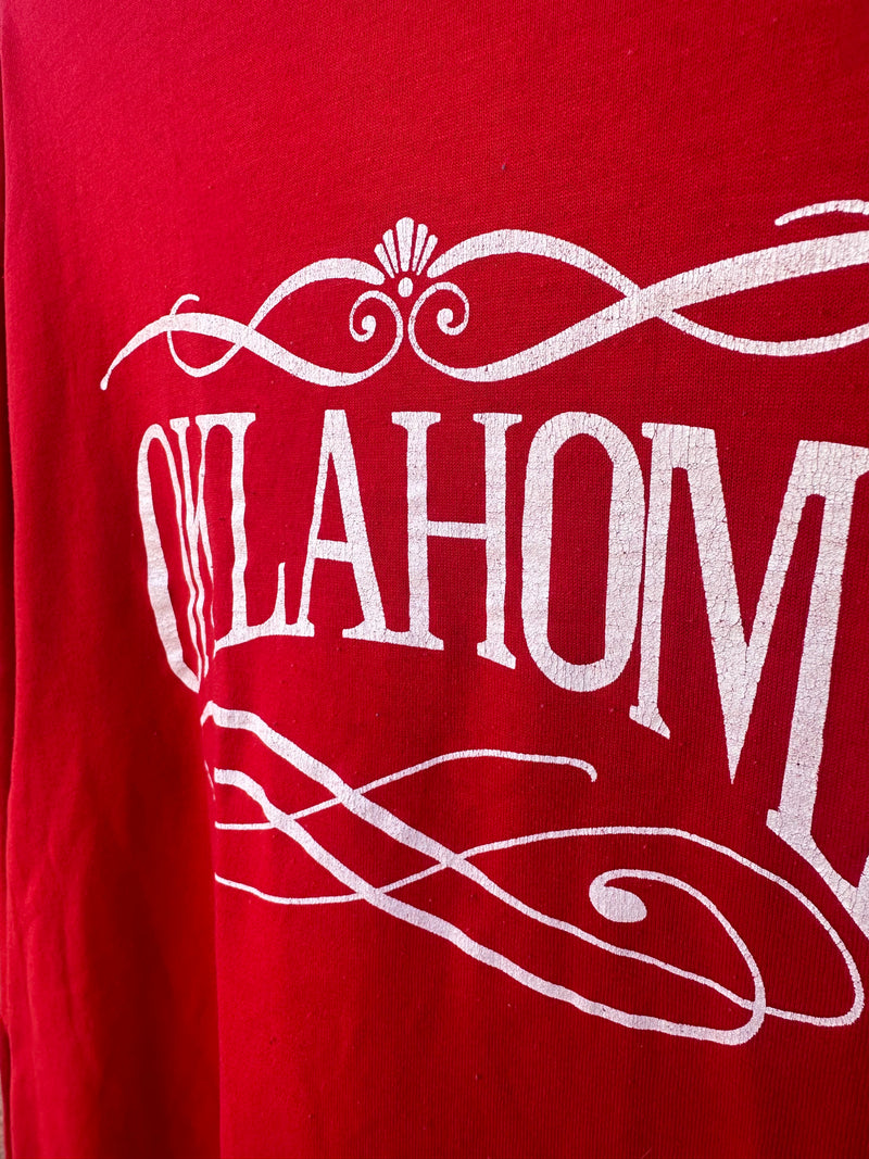 Red 1980's Oklahoma Long Sleeve T-shirt