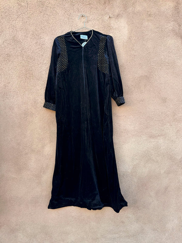 Black Velour Nightgown by Plaza 9