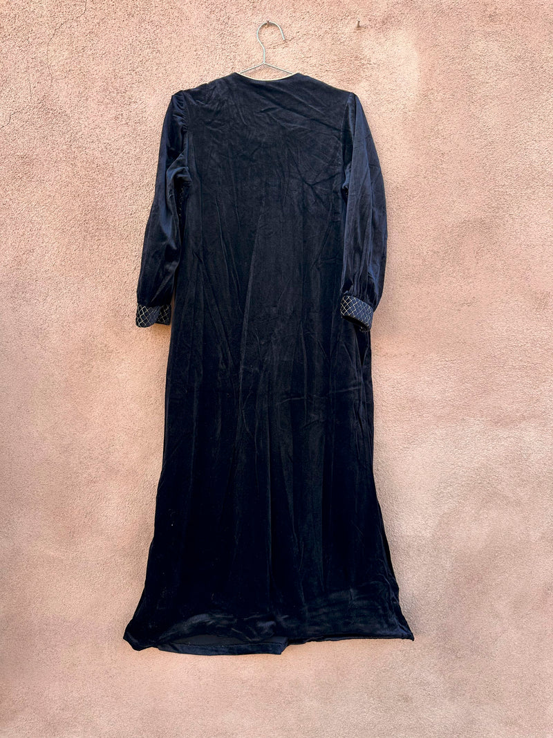 Black Velour Nightgown by Plaza 9