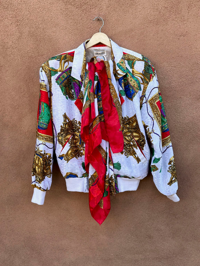 Baroque Silkworms Jacket with Scarf