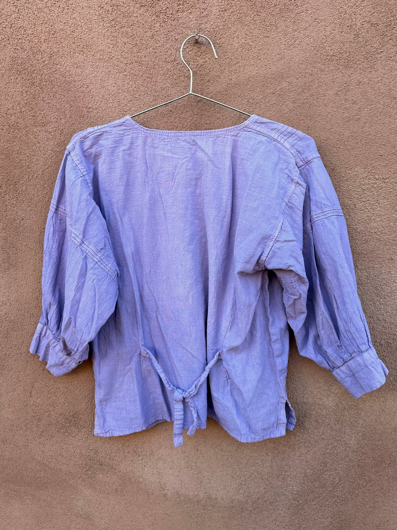 Embroidered Violet Boho Blouse