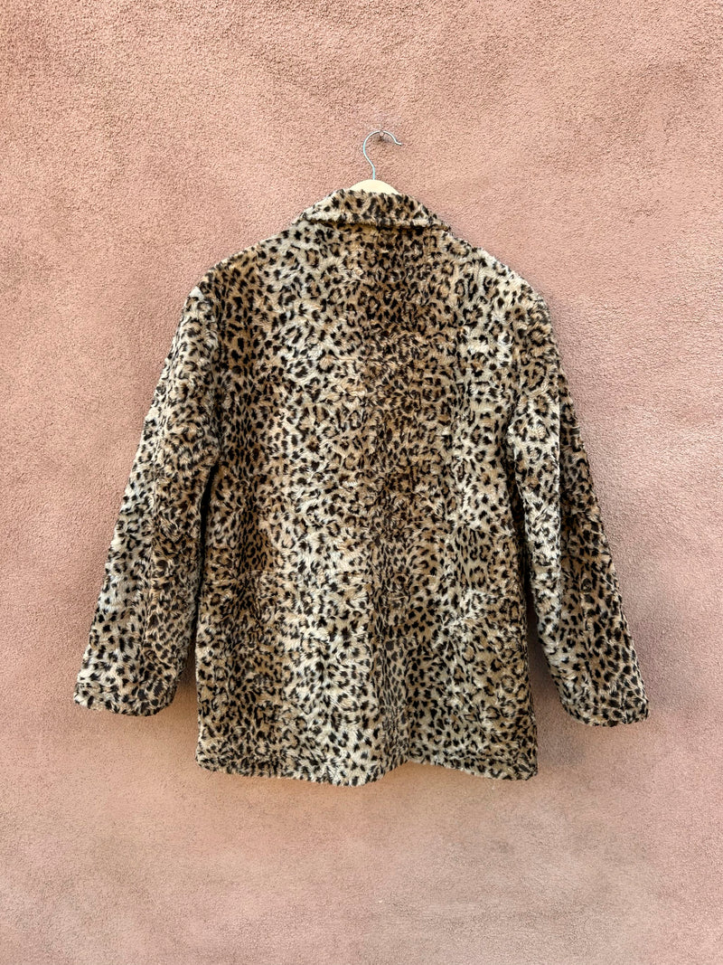 Faux Fur Cheetah Print jacket with Pockets