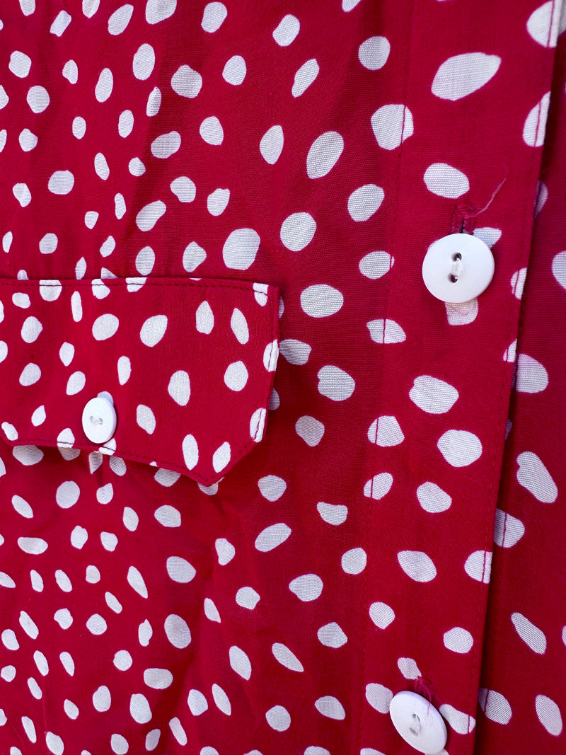 Red with White Polka Dots Dress by Sybil California