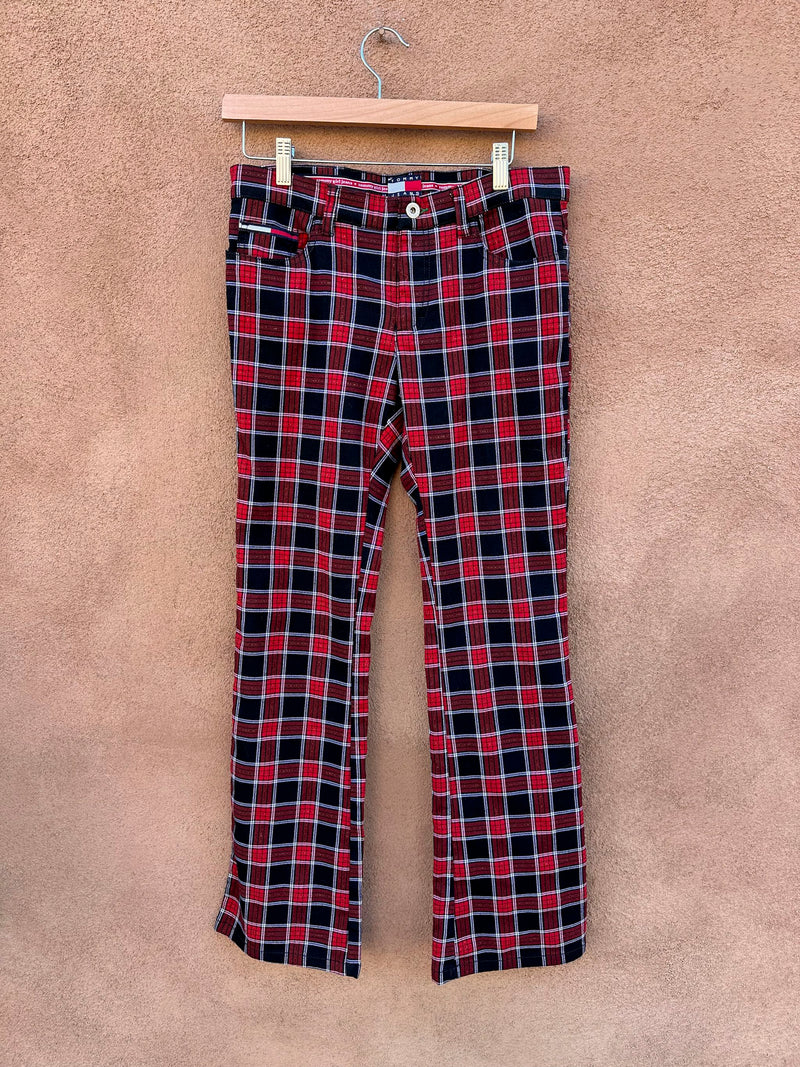 Black & Red Plaid Tommy Girl Jeans Y2K/90's Slacks - Sz 9