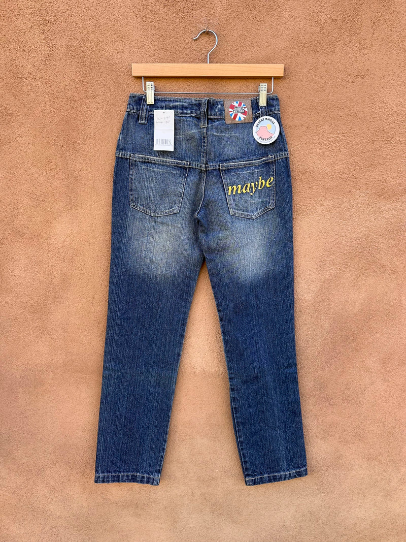 90's Self Space Jeans with Patches & Embroidery