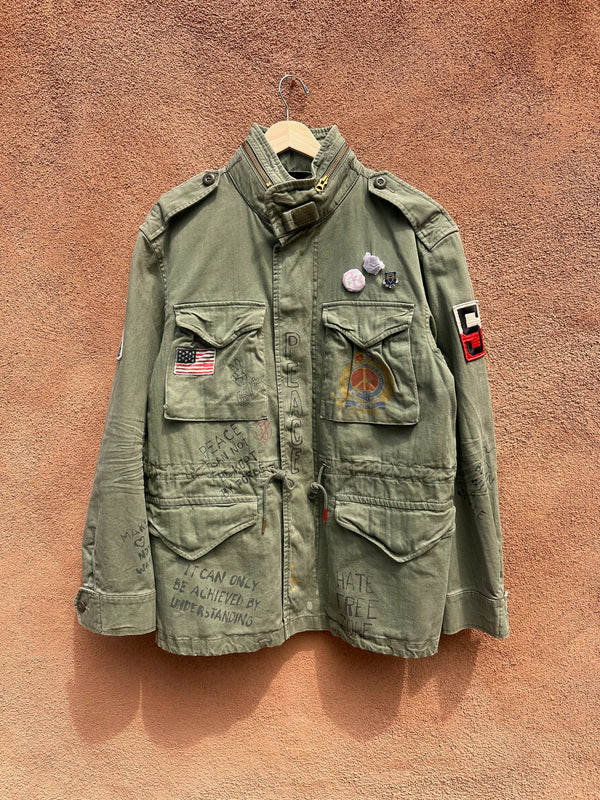 Polo by RL Army M65 Multi-Patch Peace Jacket with Hood