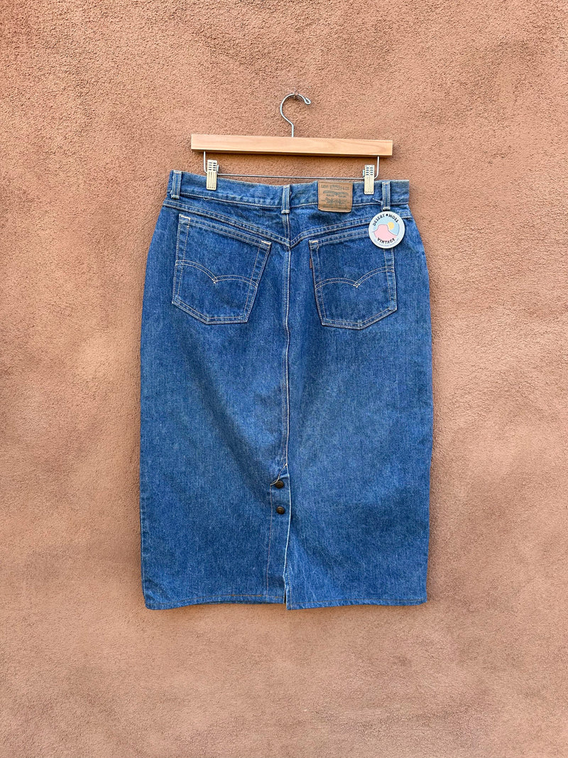 1980's Levi's Denim Skirt, Size 18, Made in USA